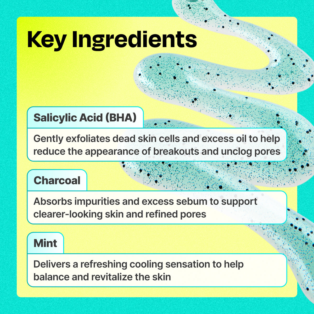[Amazon’s Choice] Mint Chocolate BHA Charcoal Cleanser